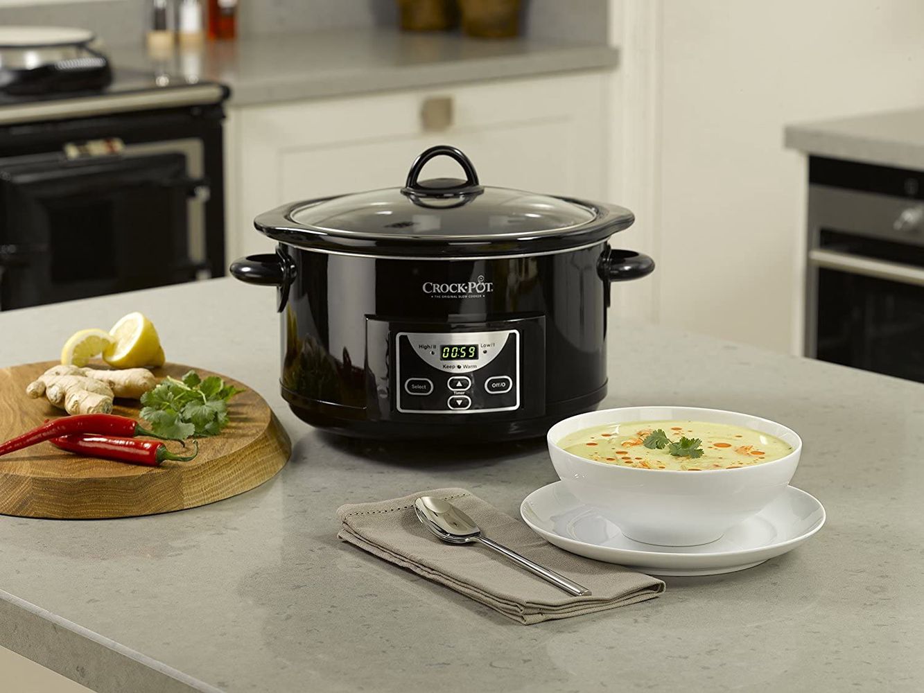 Crock-Pot CR507 Premium olla de cocción lenta, 4,7L